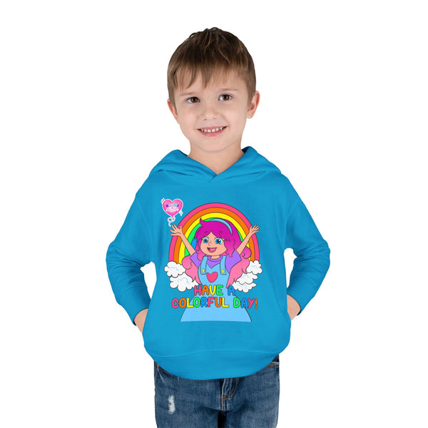 Kimmi The Clown "Have a Colorful Day" Rainbow Toddler Hoodie