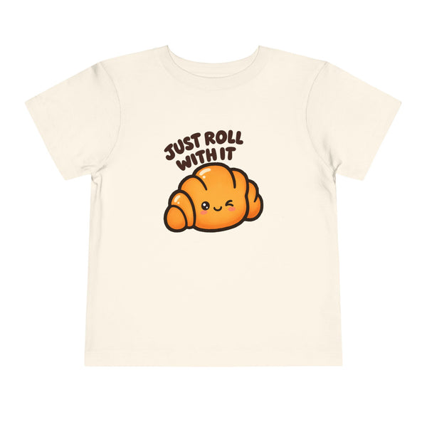 "Just Roll With It" Croissant Toddler T-Shirt | Squishy Cuties