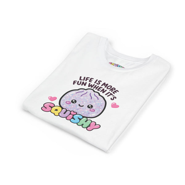 "Life Is More Fun When It's Squishy" Dumpling Kids T-Shirt | Squishy Cuties