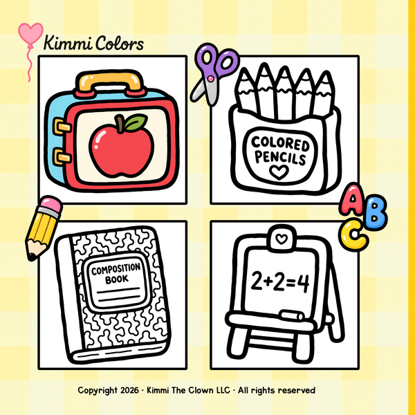 Back to School Bold & Easy Coloring Book
