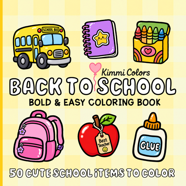 Back to School Bold & Easy Coloring Book