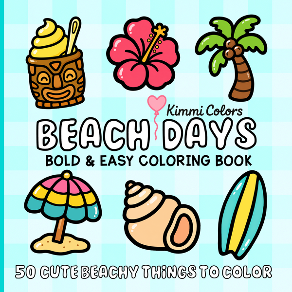 Beach Days Bold & Easy Coloring Book