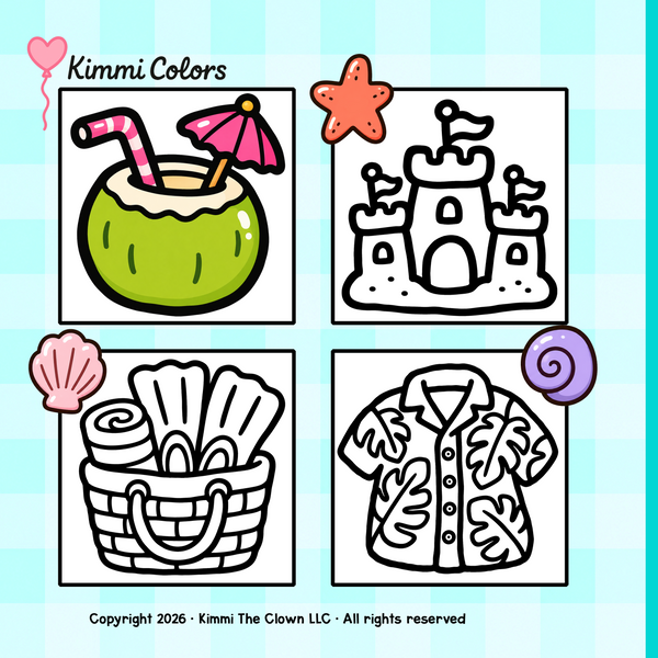 Beach Days Bold & Easy Coloring Book