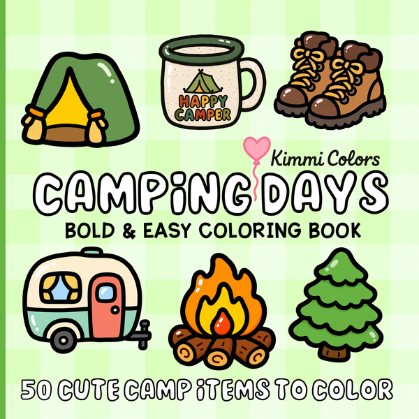 Camping Days Bold & Easy Coloring Book