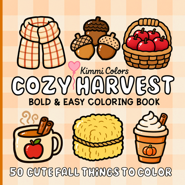 Cozy Harvest Bold & Easy Coloring Book