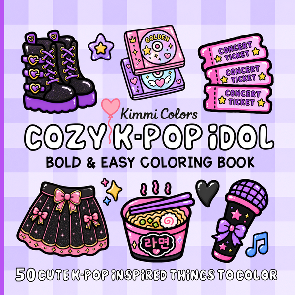 Cozy K-Pop Idol Bold & Easy Coloring Book