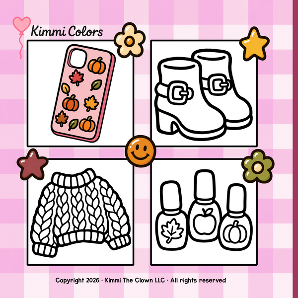 Cozy Girl Fall Bold & Easy Coloring Book