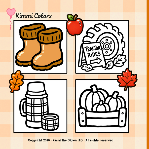 Cozy Harvest Bold & Easy Coloring Book