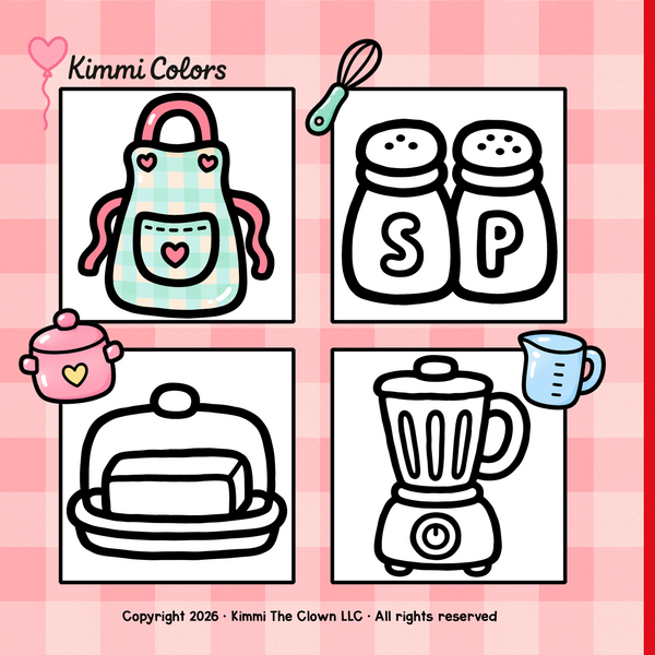 Cozy Kitchen Bold & Easy Coloring Book