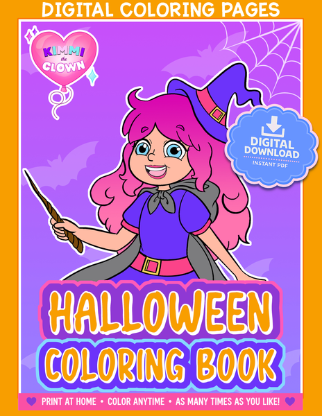 Kimmi The Clown Halloween Coloring Book - Digital Download