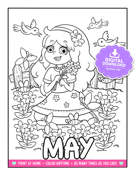 Kimmi The Clown Calendar Coloring Book - Digital Download