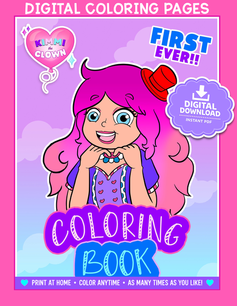 Kimmi The Clown Coloring Book Vol. 1 - Digital Download