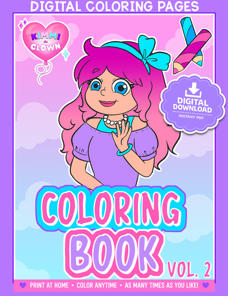 Kimmi The Clown Coloring Book Vol. 2 - Digital Download