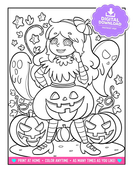 Kimmi The Clown Halloween Coloring Book - Digital Download