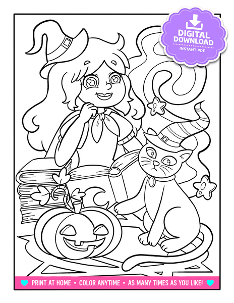 Kimmi The Clown Halloween Coloring Book - Digital Download