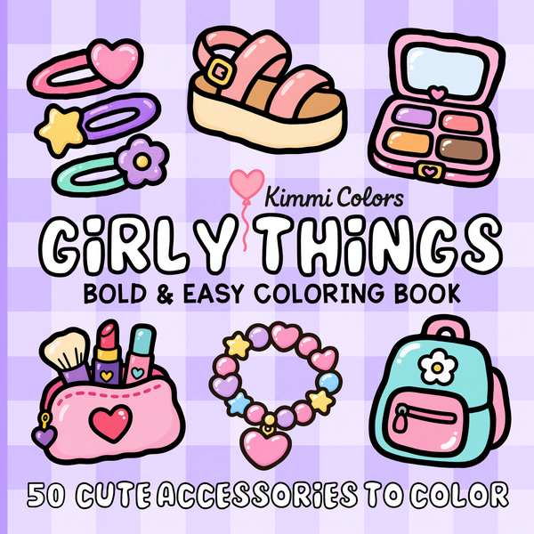 Girly Things Bold & Easy Coloring Book