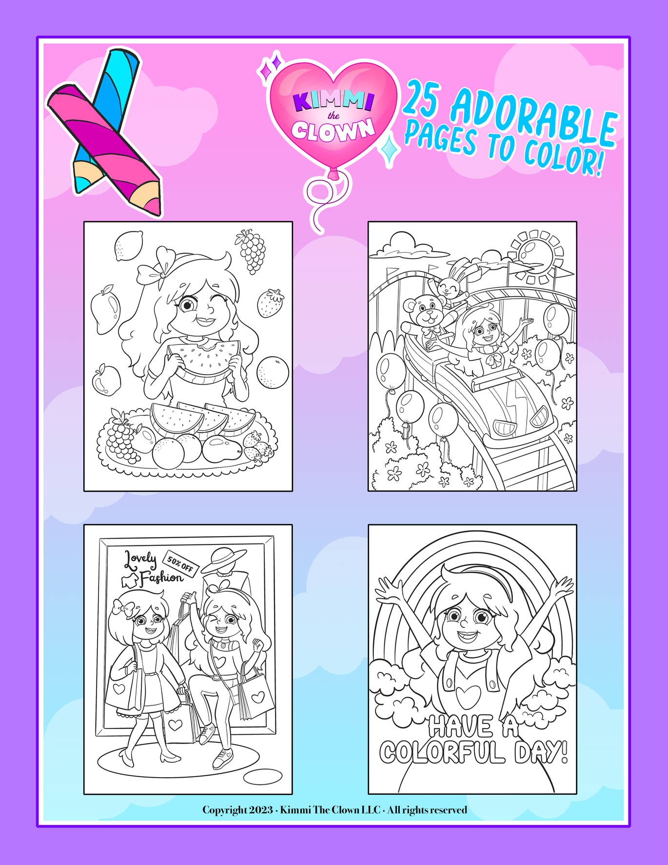 KIMMI THE CLOWN™ COLORING BOOK VOL. 2 Kimmi The Clown