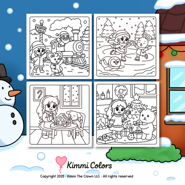 Kimmi's Cozy Christmas: Cute & Cuddly Holiday Coloring Book