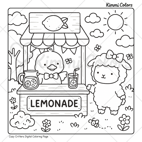 Bundle 1: Cozy Critters Digital Coloring Pages