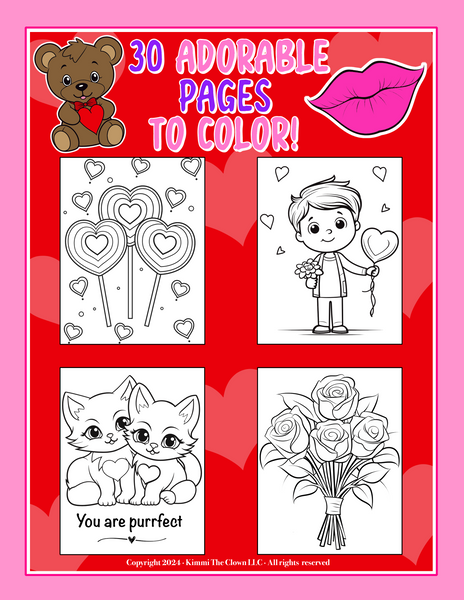 SWEET & CUTE VALENTINE'S DAY COLORING BOOK