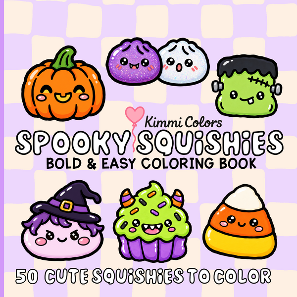 Spooky Squishies Bold & Easy Coloring Book