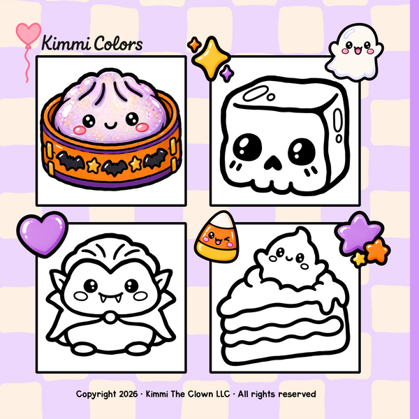 Spooky Squishies Bold & Easy Coloring Book