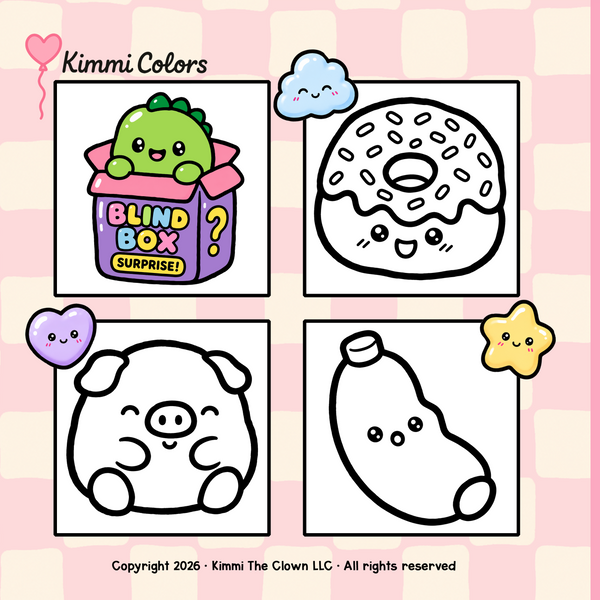 Squishy Cuties Bold & Easy Coloring Book