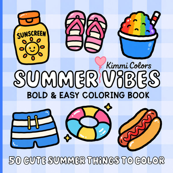 Summer Vibes Bold & Easy Coloring Book