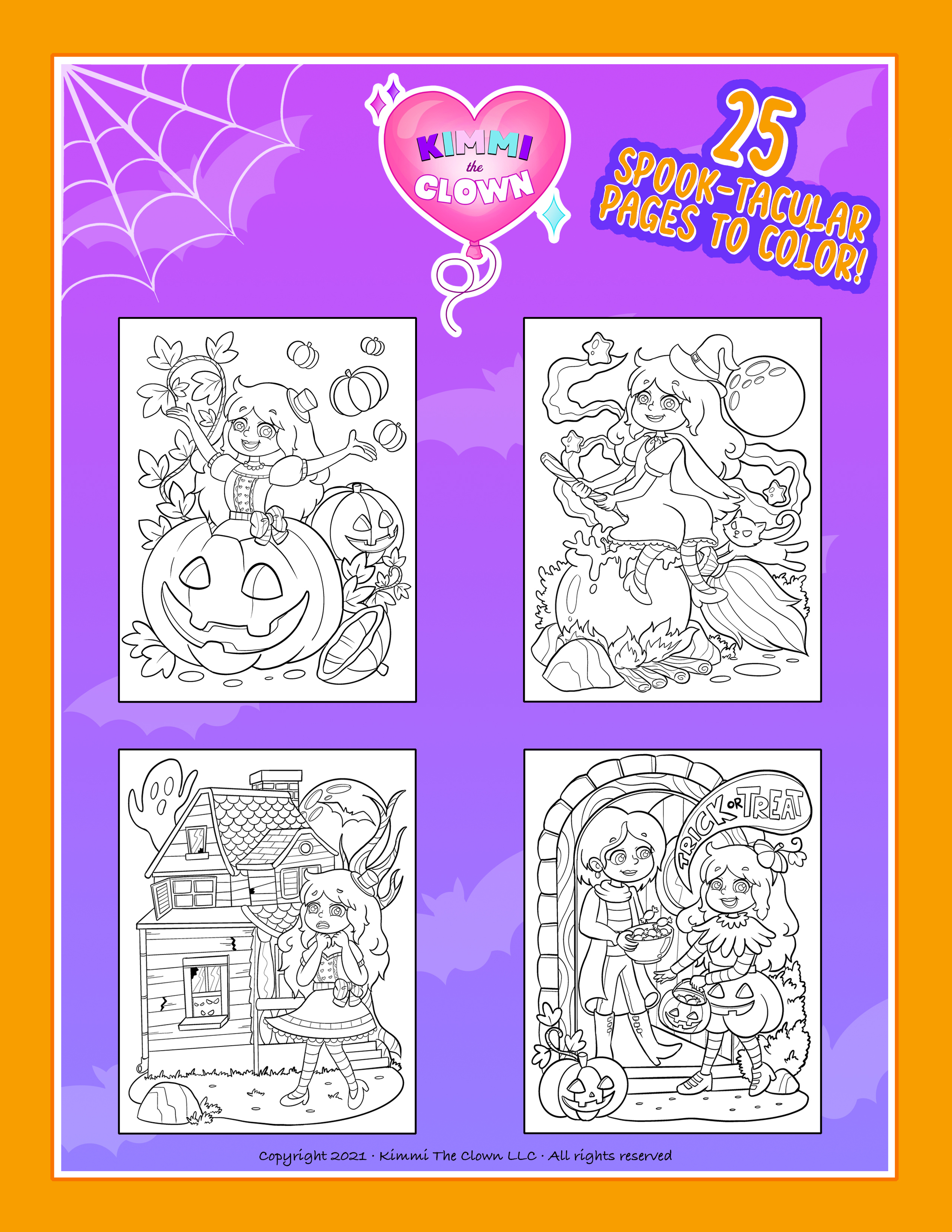 KIMMI THE CLOWN™ HALLOWEEN COLORING BOOK – Kimmi The Clown