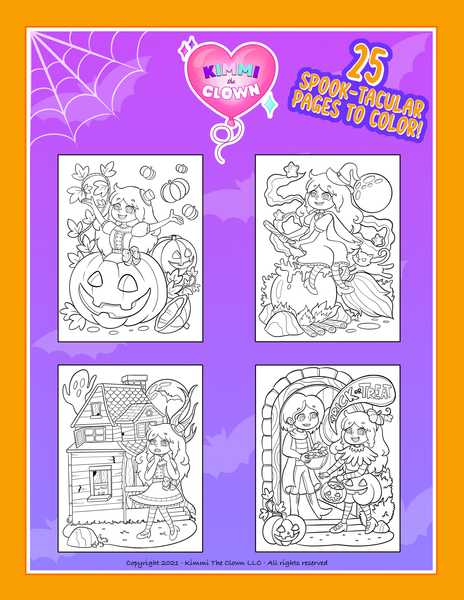 KIMMI THE CLOWN™ HALLOWEEN COLORING BOOK